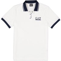 EA7 Herren Polo-Shirt weiß Baumwoll-Jersey von EA7