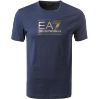 EA7 Herren T-Shirt blau Baumwolle von EA7