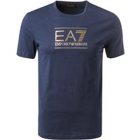 EA7 Herren T-Shirt blau Baumwolle von EA7