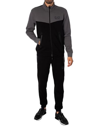 EA7 Herren Trainingsanzug In Colourblock-Optik, Black, L von EA7