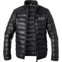 EA7 Herren Daunenjacke schwarz Mikrofaser unifarben von EA7