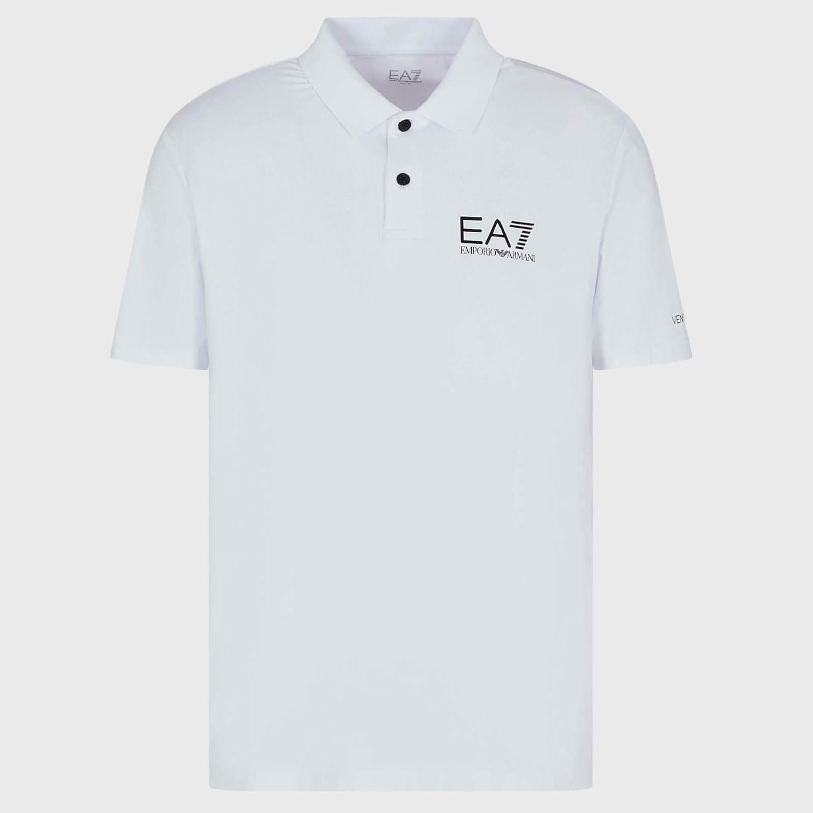 EA7 Logo-Print Piqué Polo Shirt - M von EA7