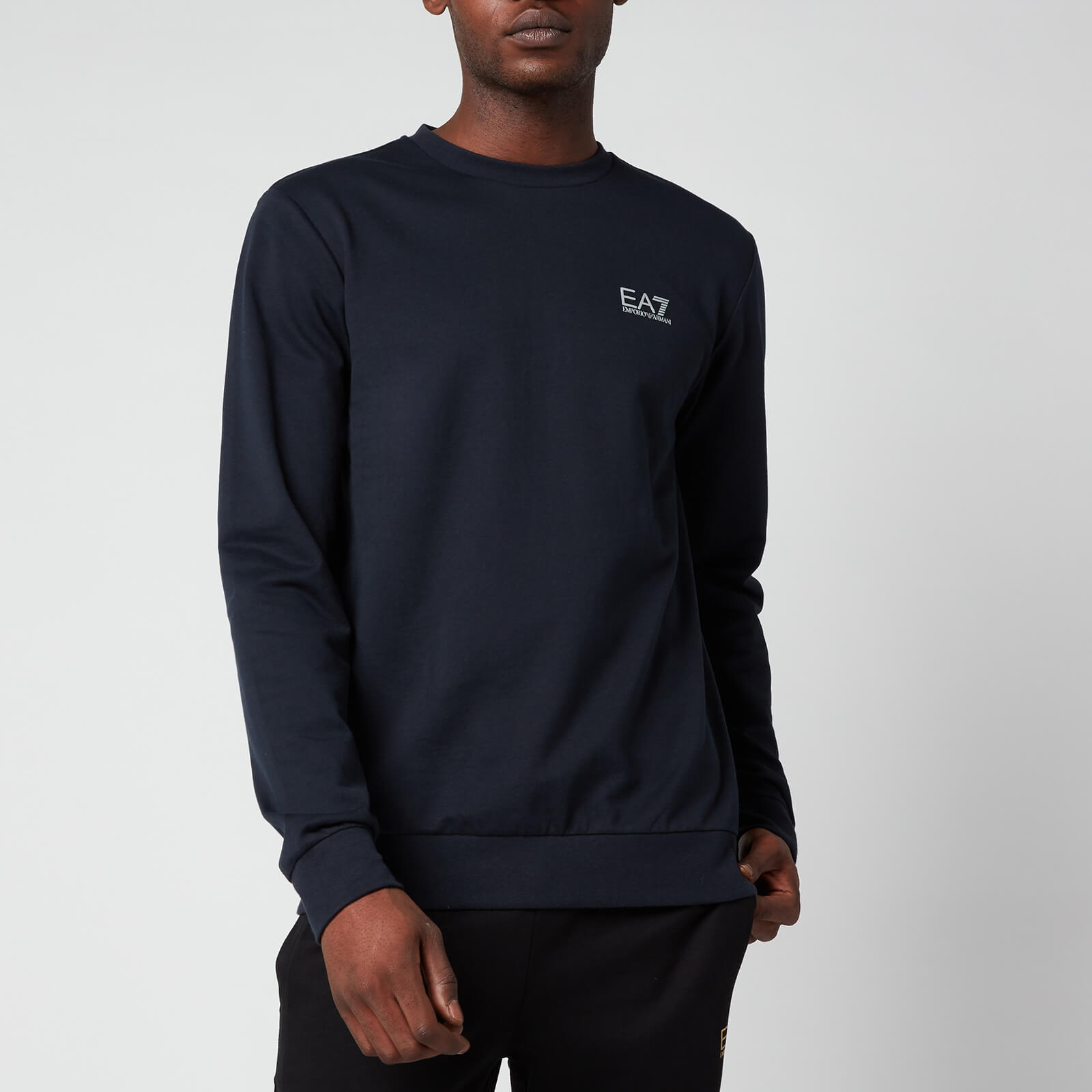 EA7 Men's Core ID Crewneck Sweatshirt - Night Blue/Silver - M von EA7