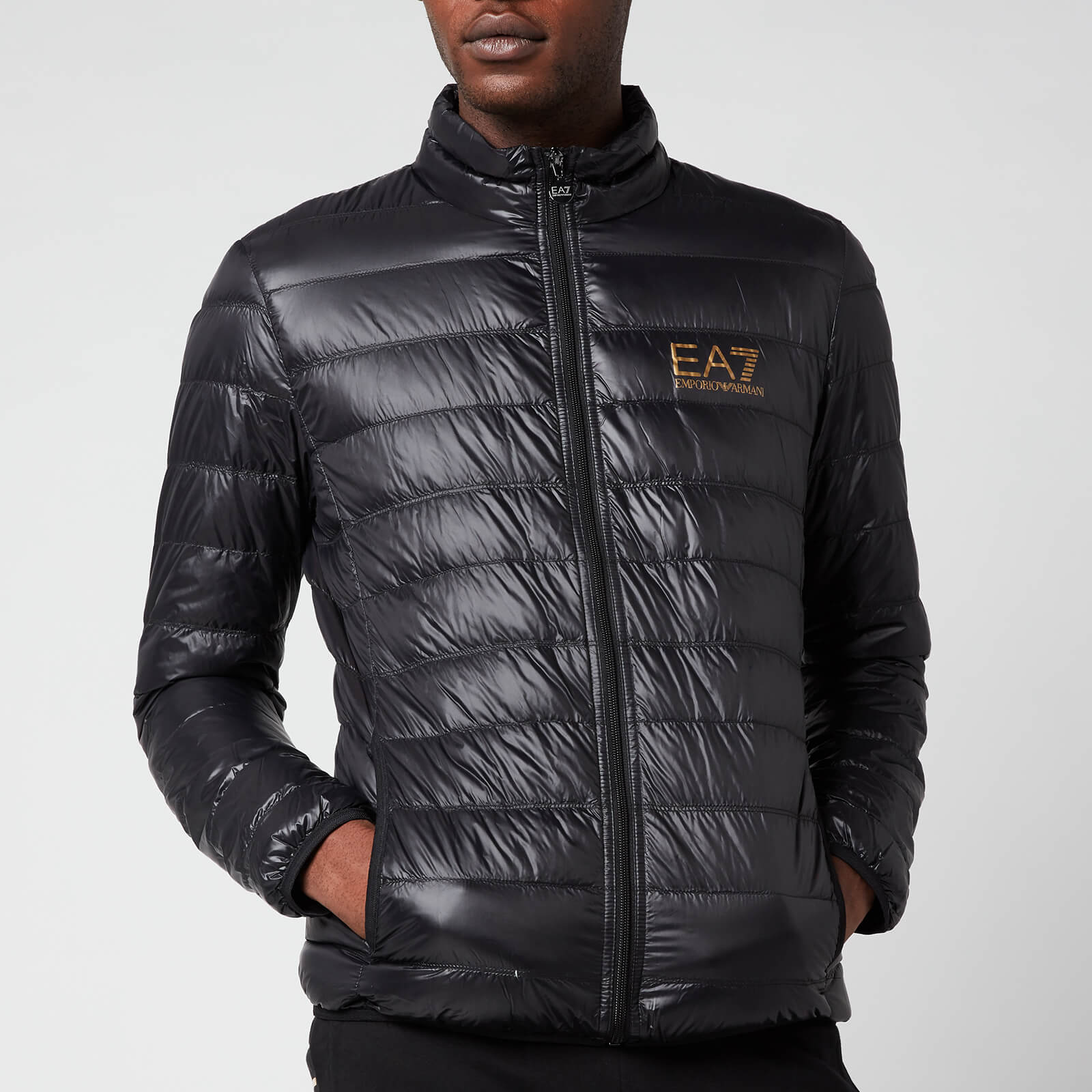 EA7 Men's Core ID Down Light Padded Jacket - Black - L von EA7