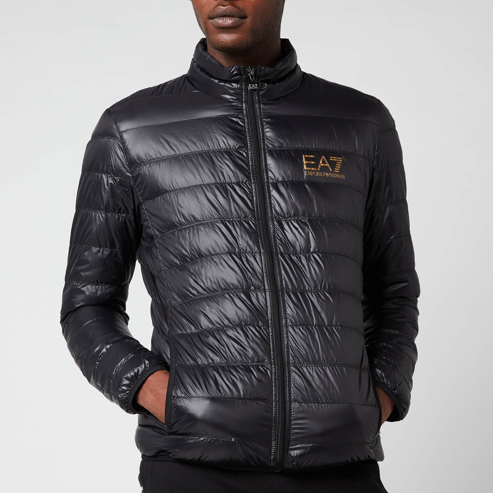 EA7 Men's Core ID Down Light Padded Jacket - Black - S von EA7