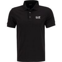 EA7 Herren Polo-Shirt schwarz Baumwoll-Jersey von EA7