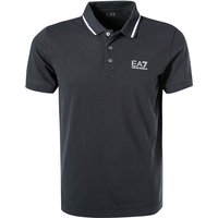 EA7 Herren Polo-Shirt blau Baumwoll-Piqué von EA7