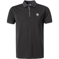 EA7 Herren Zip-Polo schwarz von EA7