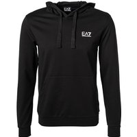 EA7 Herren Hoodie schwarz Baumwolle unifarben von EA7