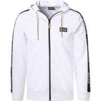 EA7 Herren Sweatjacke weiß Baumwolle Logo und Motiv von EA7