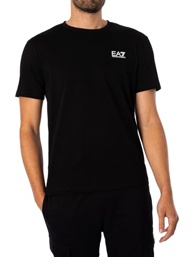 EA7 Herren Brust-Logo T-Shirt, Black/White, L von EA7