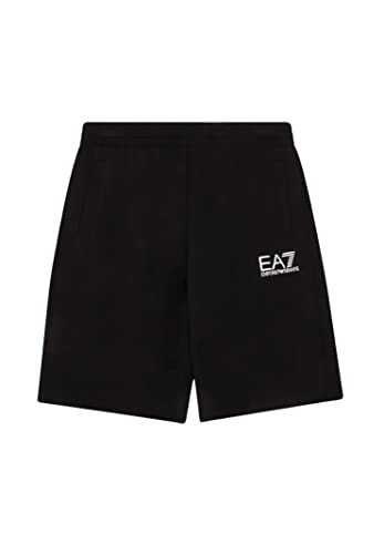 EA7 Shorts Casual Schwarz für Kinder mit Logo-Druck, Schwarz , 12 Jahre von EA7