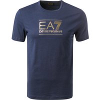 EA7 Herren T-Shirt blau Baumwolle von EA7