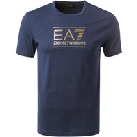 EA7 Herren T-Shirt blau Baumwolle von EA7