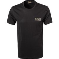 EA7 Herren T-Shirt schwarz Baumwolle von EA7