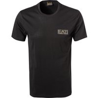 EA7 Herren T-Shirt schwarz Baumwolle von EA7
