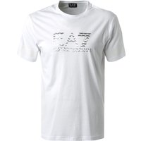 EA7 Herren T-Shirt weiß Baumwolle von EA7