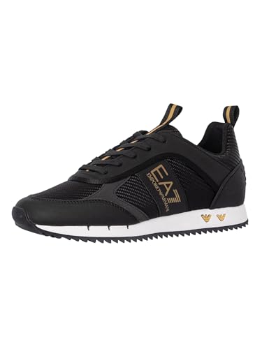Sneaker EA7 Emporio Armani training ecosuede/ mesh black/ gold/ white U25EA02 X8X185 XR175 U003 45 1/3 Sneaker EA7 Emporio Armani training ecosuede/ mesh black/ gold/ white U25EA02 X8X185 XR175 U003 45 1/3 von EA7