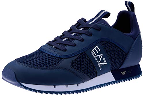 Sneaker EA7 Emporio Armani training ecosuede/ mesh blu navy/ white unisex US24EA10 X8X027 40 von EA7