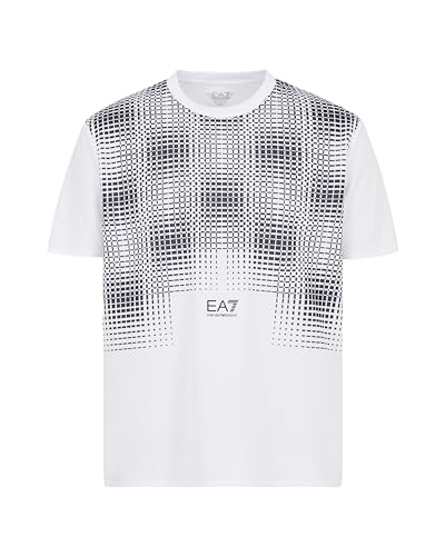 T-SHIRT SPORT TENNIS E PADEL Uomo EA7 7M000172 AF13758 F0036 FANCY/W/B von EA7