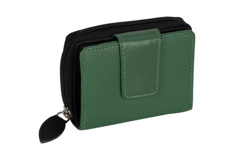 EAAKIE Geldbörse Kleine RFID Damen Geldbörse Kompakt Portemonnaie Mini Damenbörse Leder, Damen Geldbörse klappbar mit Drückknopf von EAAKIE