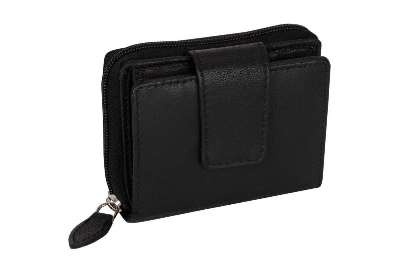 EAAKIE Geldbörse Kleine RFID Damen Geldbörse Kompakt Portemonnaie Mini Damenbörse Leder, Damen Geldbörse klappbar mit Drückknopf von EAAKIE