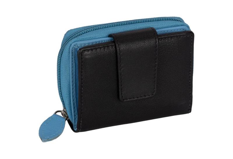 EAAKIE Geldbörse Kleine RFID Damen Geldbörse Kompakt Portemonnaie Mini Damenbörse Leder, Damen Geldbörse klappbar mit Drückknopf von EAAKIE