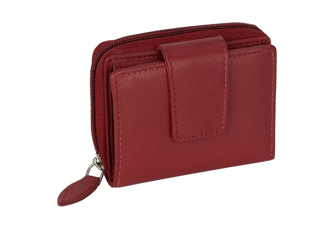 EAAKIE Geldbörse Kleine RFID Damen Geldbörse Kompakt Portemonnaie Mini Damenbörse Leder, Damen Geldbörse klappbar mit Drückknopf von EAAKIE