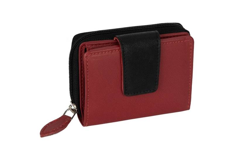 EAAKIE Geldbörse Kleine RFID Damen Geldbörse Kompakt Portemonnaie Mini Damenbörse Leder, Damen Geldbörse klappbar mit Drückknopf von EAAKIE