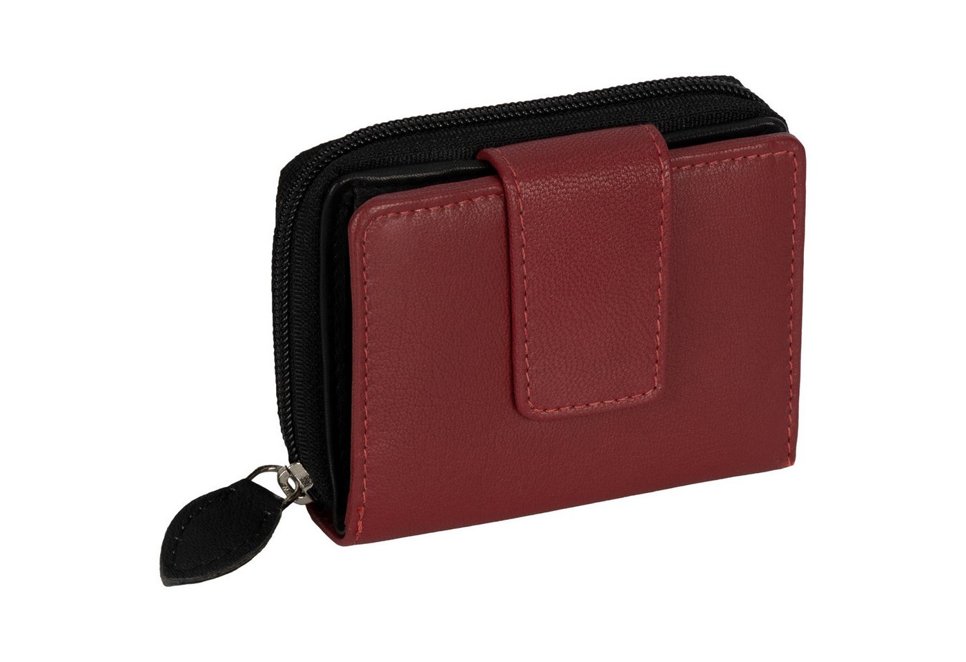 EAAKIE Geldbörse Kleine RFID Damen Geldbörse Kompakt Portemonnaie Mini Damenbörse Leder, Damen Geldbörse klappbar mit Drückknopf von EAAKIE