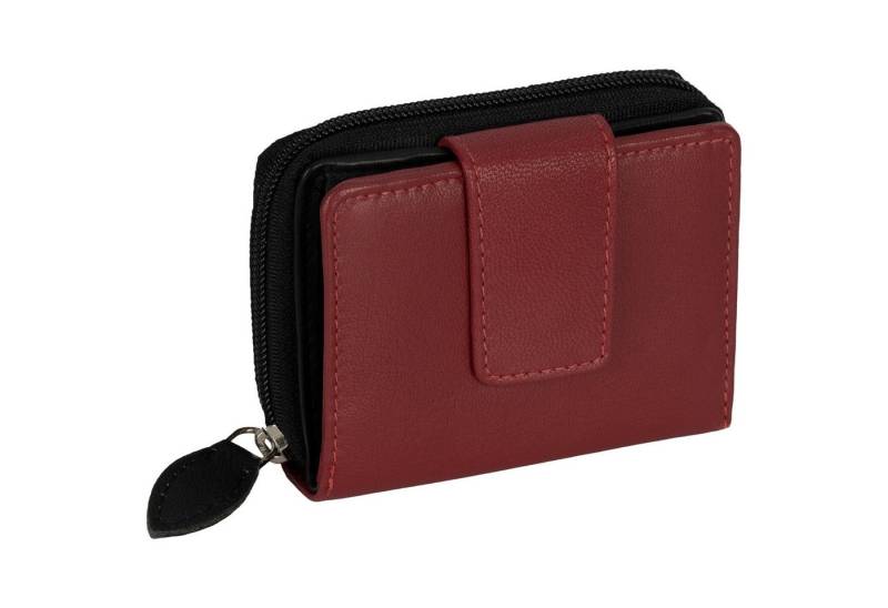 EAAKIE Geldbörse Kleine RFID Damen Geldbörse Kompakt Portemonnaie Mini Damenbörse Leder, Damen Geldbörse klappbar mit Drückknopf von EAAKIE