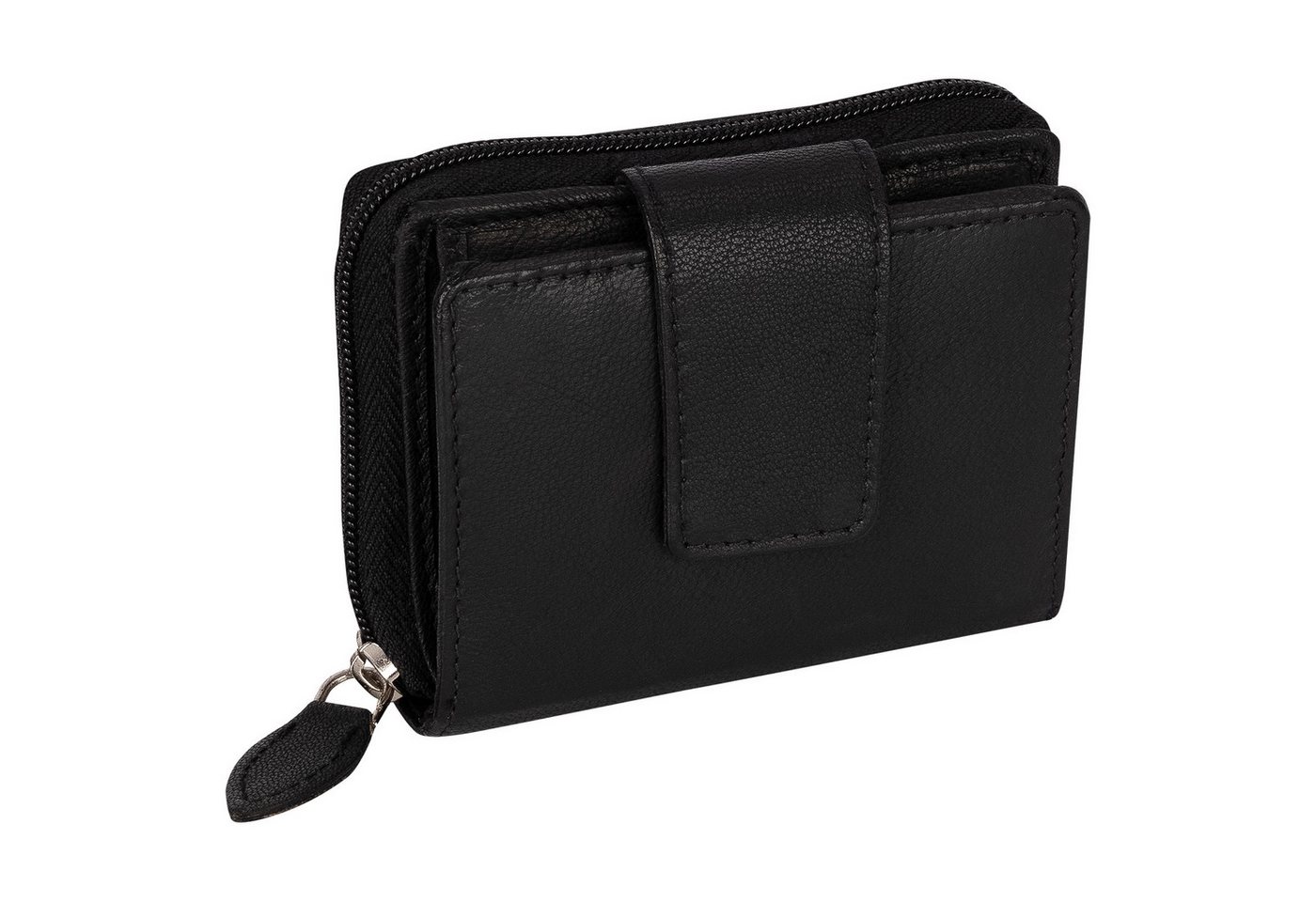 EAAKIE Geldbörse Kleine RFID Damen Geldbörse Kompakt Portemonnaie Mini Damenbörse Leder, Damen Geldbörse klappbar mit Drückknopf von EAAKIE