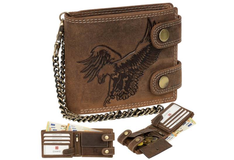 EAAKIE Geldbörse Leder Geldbörse Herren RFID Portemonnaie Echtleder Geldbörse, RFID Schutz von EAAKIE