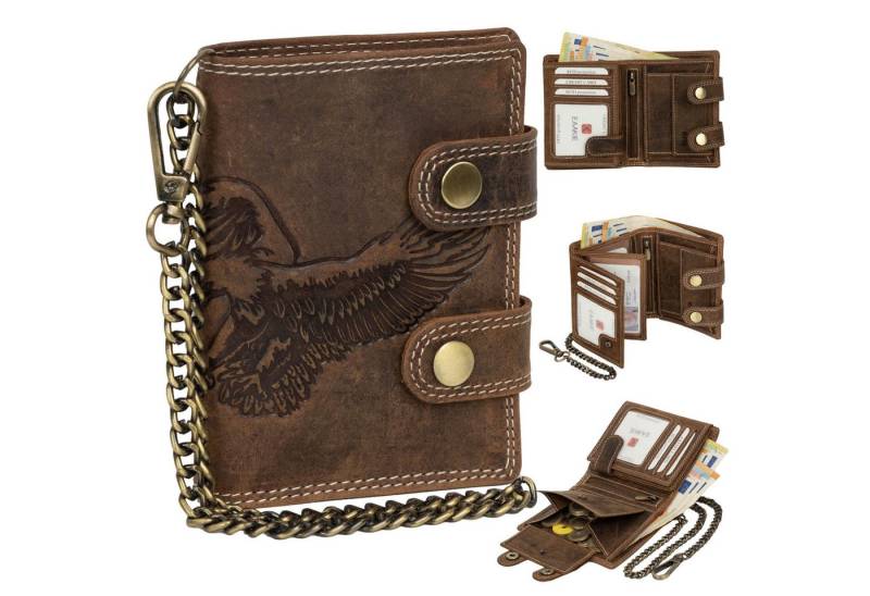 EAAKIE Geldbörse Leder Geldbörse Herren RFID Portemonnaie Echtleder Geldbörse, RFID Schutz von EAAKIE