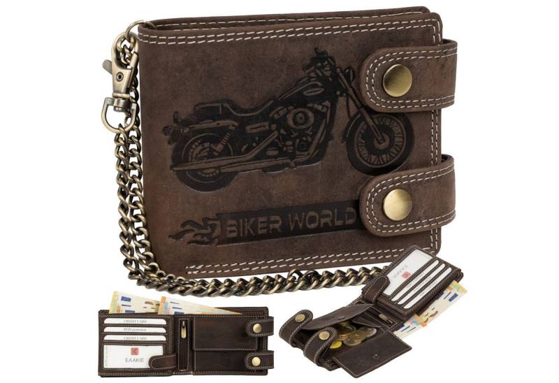 EAAKIE Geldbörse Leder Geldbörse Herren RFID Portemonnaie Echtleder Geldbörse, RFID Schutz von EAAKIE