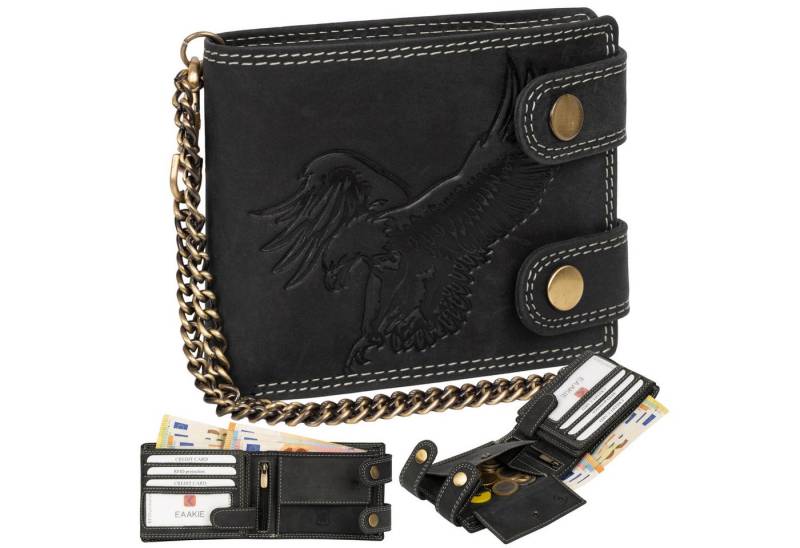 EAAKIE Geldbörse Leder Geldbörse Herren RFID Portemonnaie Echtleder Geldbörse, RFID Schutz von EAAKIE