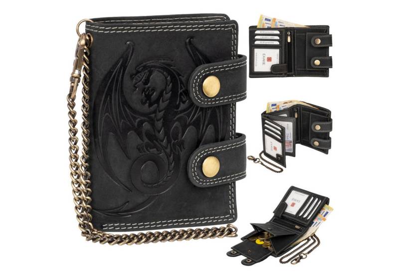 EAAKIE Geldbörse Leder Geldbörse Herren RFID Portemonnaie Echtleder Geldbörse, RFID Schutz von EAAKIE