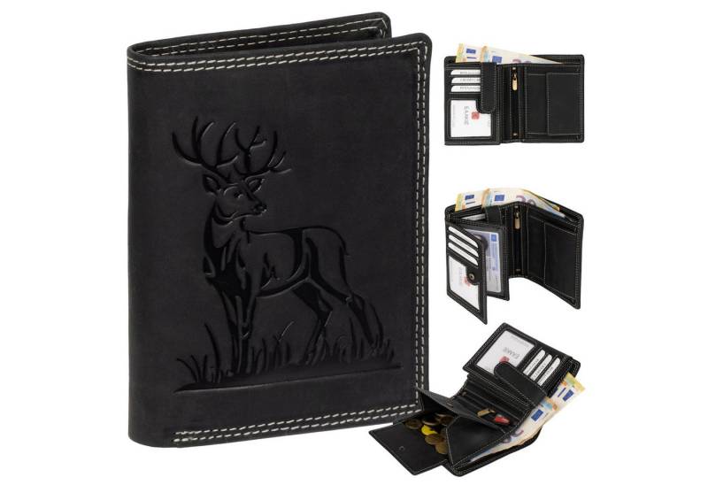 EAAKIE Geldbörse RFID Büffel Echt Leder Geldbörse Portemonnaie Herren mit Motiv, RFID Schutz EAAKIE Geldbörse RFID Büffel Echt Leder Geldbörse Portemonnaie Herren mit Motiv, RFID Schutz von EAAKIE