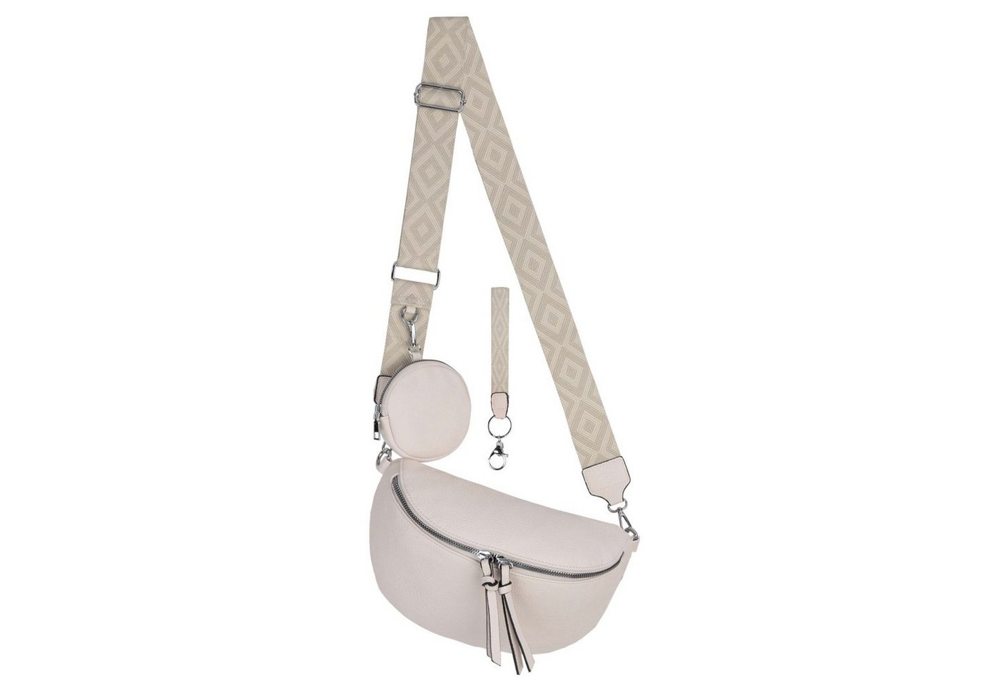 EAAKIE Gürteltasche Bauchtasche Umhängetasche Crossbody-Bag Hüfttasche Kunstleder Italy-D, als Schultertasche, CrossOver, Umhängetasche tragbar von EAAKIE