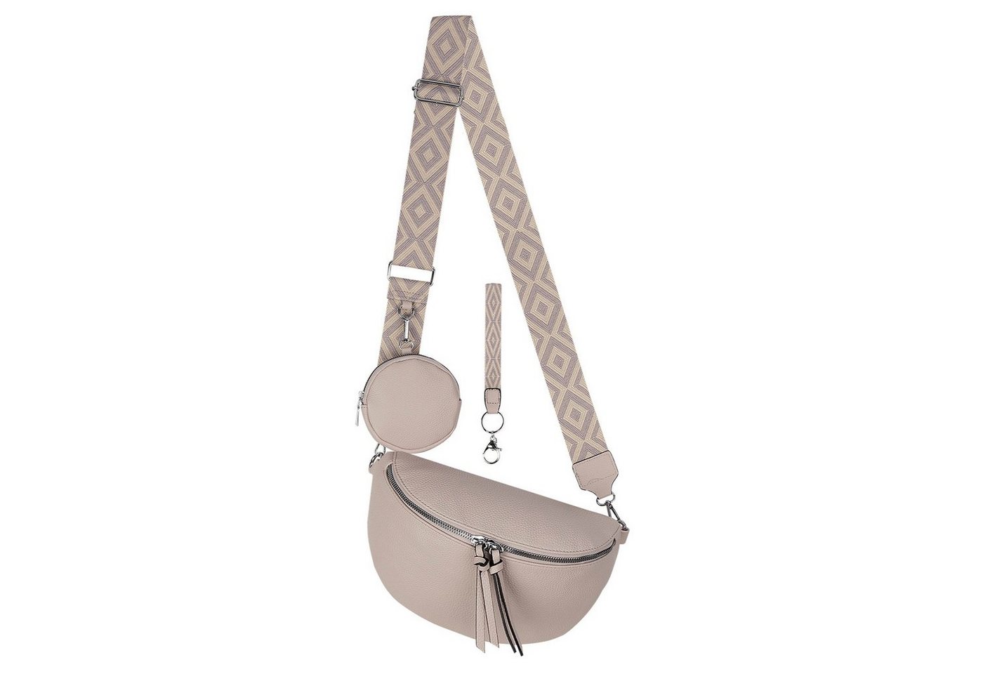 EAAKIE Gürteltasche Bauchtasche Umhängetasche Crossbody-Bag Hüfttasche Kunstleder Italy-D, als Schultertasche, CrossOver, Umhängetasche tragbar von EAAKIE