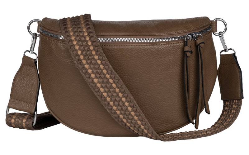 EAAKIE Gürteltasche Bauchtasche Umhängetasche Crossbody-Bag Kunstleder Italy-Design, als Schultertasche, CrossOver, Umhängetasche tragbar von EAAKIE