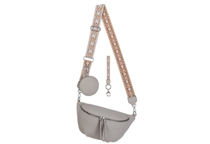 EAAKIE Gürteltasche Bauchtasche Umhängetasche Crossbody-Bag Kunstleder Italy-Design, als Schultertasche, CrossOver, Umhängetasche tragbar von EAAKIE