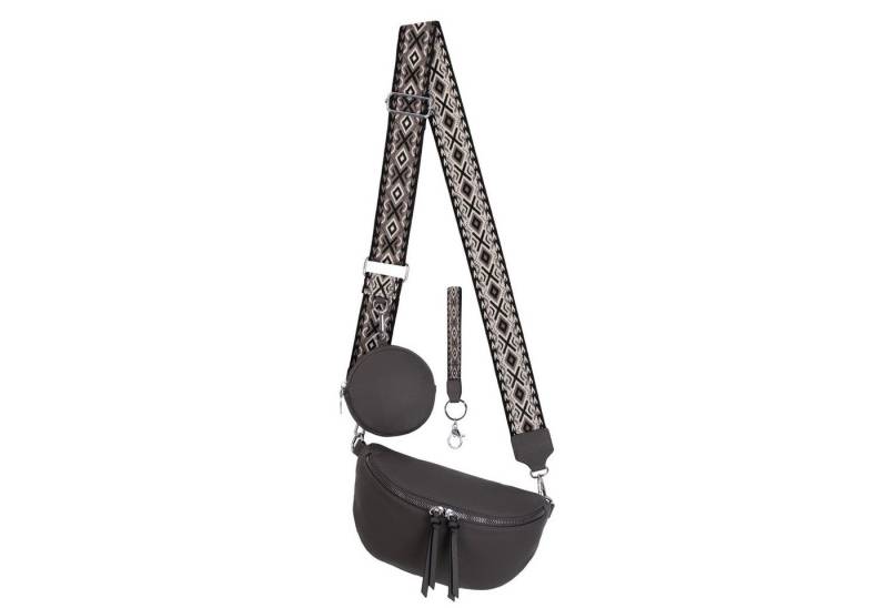 EAAKIE Gürteltasche Bauchtasche Umhängetasche Crossbody-Bag Kunstleder Italy-Design, als Schultertasche, CrossOver, Umhängetasche tragbar von EAAKIE