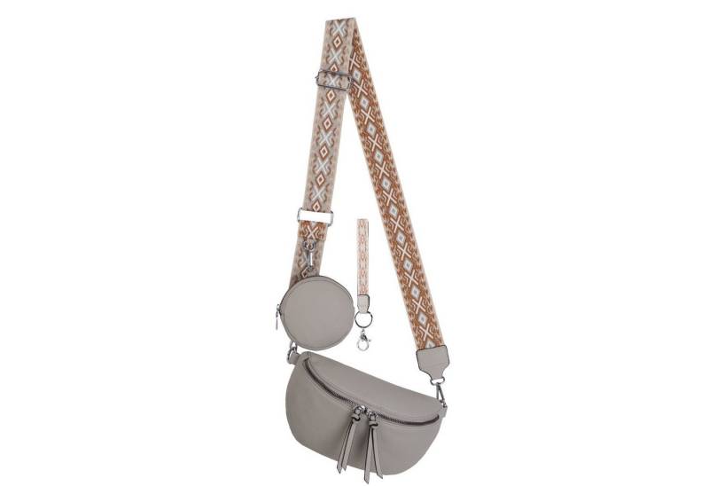 EAAKIE Gürteltasche Bauchtasche Umhängetasche Crossbody-Bag Kunstleder Italy-Design, als Schultertasche, CrossOver, Umhängetasche tragbar von EAAKIE