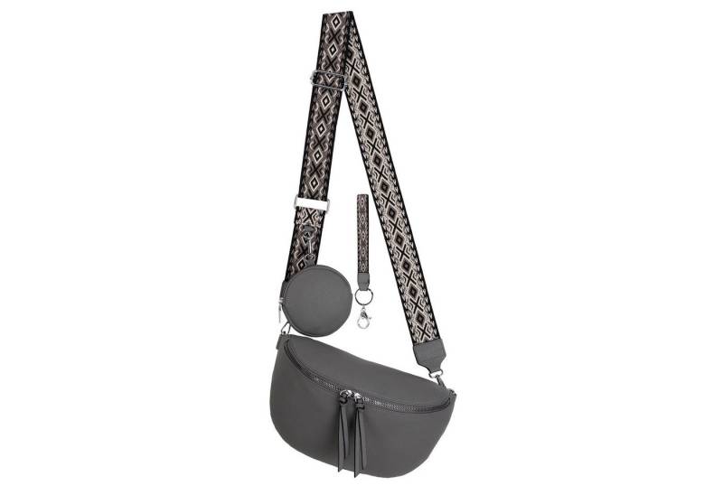 EAAKIE Gürteltasche Bauchtasche Umhängetasche Crossbody-Bag Kunstleder Italy-Design, als Schultertasche, CrossOver, Umhängetasche tragbar von EAAKIE