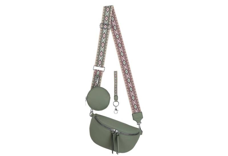 EAAKIE Gürteltasche Bauchtasche Umhängetasche Crossbody-Bag Kunstleder Italy-Design, als Schultertasche, CrossOver, Umhängetasche tragbar von EAAKIE