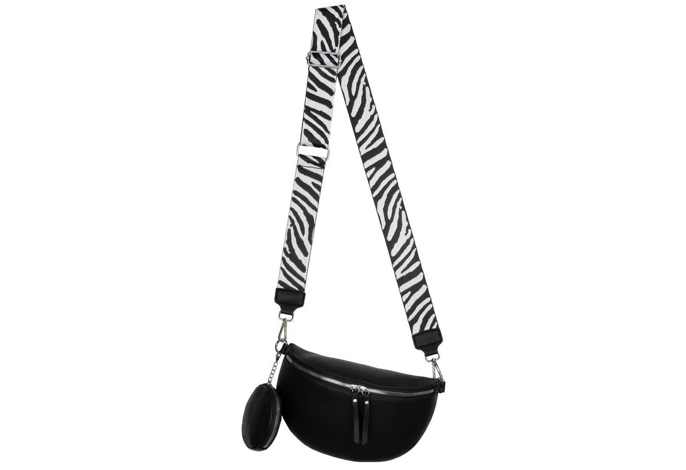 EAAKIE Gürteltasche Bauchtasche Umhängetasche Crossbody-Bag Hüfttasche Kunstleder Italy-D, als Schultertasche, CrossOver, Umhängetasche tragbar von EAAKIE