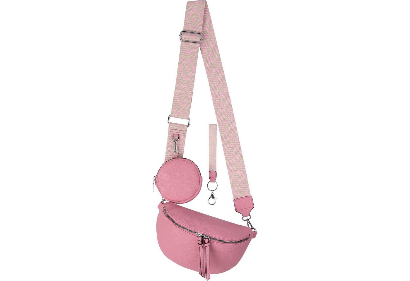 EAAKIE Gürteltasche Bauchtasche Umhängetasche Crossbody-Bag Hüfttasche Kunstleder Italy-D, als Schultertasche, CrossOver, Umhängetasche tragbar von EAAKIE