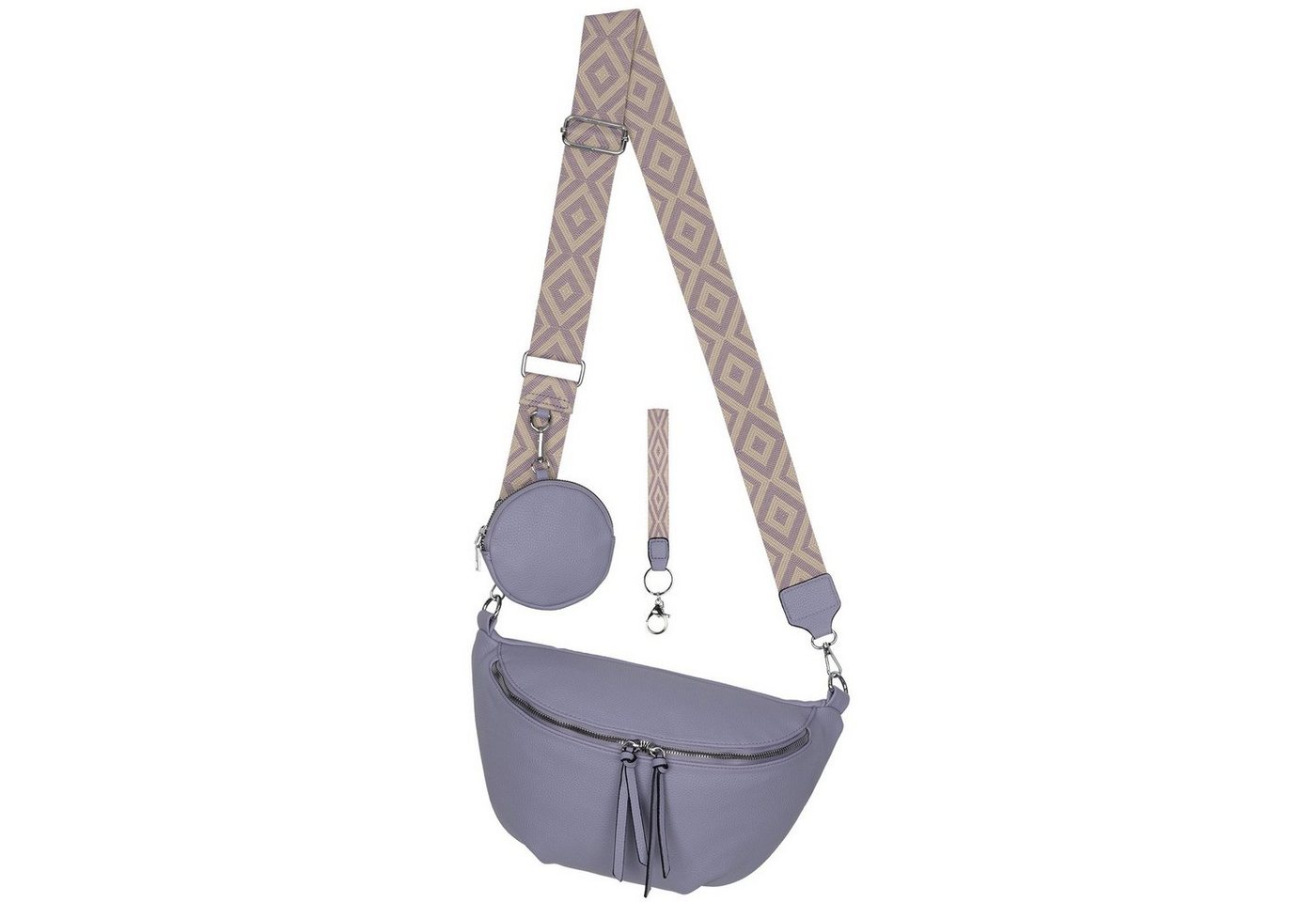 EAAKIE Gürteltasche Bauchtasche Umhängetasche Crossbody-Bag Hüfttasche Kunstleder Italy-D, als Schultertasche, CrossOver, Umhängetasche tragbar von EAAKIE