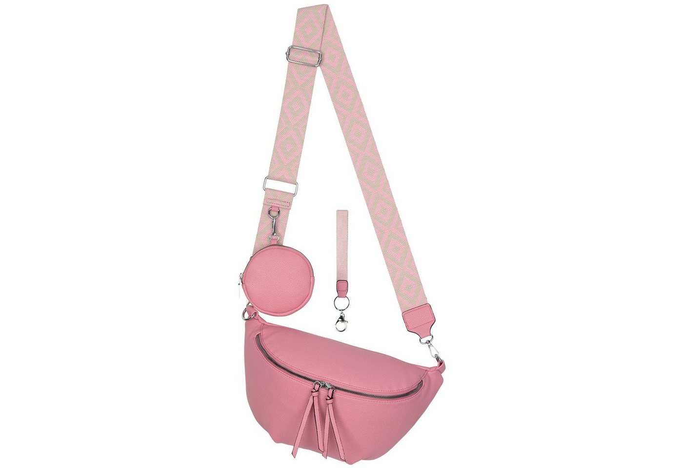 EAAKIE Gürteltasche Bauchtasche Umhängetasche Crossbody-Bag Hüfttasche Kunstleder Italy-D, als Schultertasche, CrossOver, Umhängetasche tragbar von EAAKIE